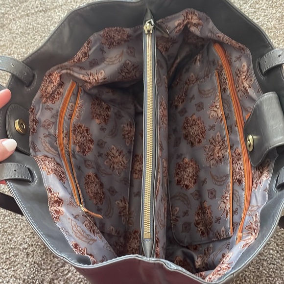 HOBO gray leather tote - Picture 4 of 5